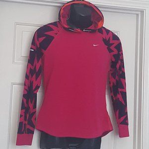 Women's Nike Athletic T shirt Hoodie Pink Outdoor Running Gym  Size S
